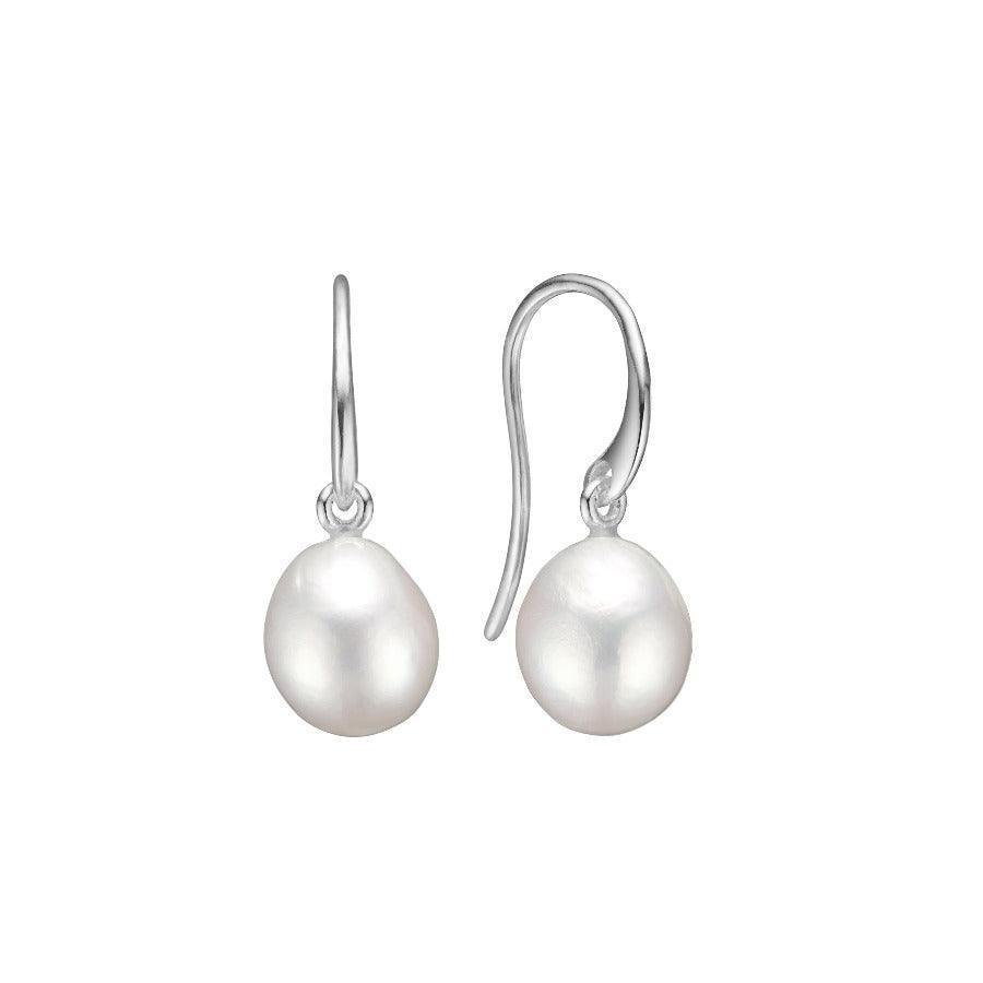 Carré Øreringe Med Baroque Perle - SH4433 - SH4433BAROQUE