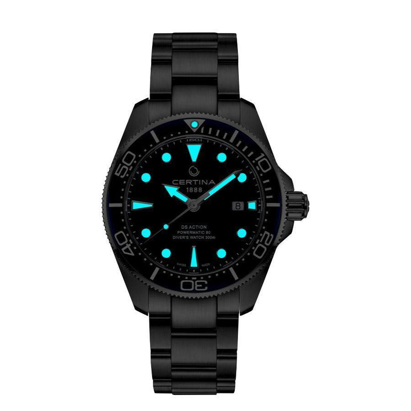 Certina DS Action Powermatic 80 Herreur - Blå Urskive - Herreur - C0326071104100