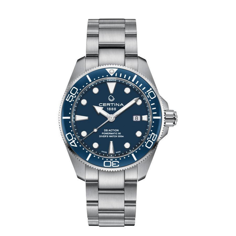 Certina DS Action Powermatic 80 Herreur - Blå Urskive - Herreur - C0326071104100