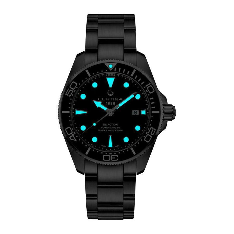 Certina DS Action Powermatic 80 Herreur - Grøn Urskive - Herreur - C0326071109100