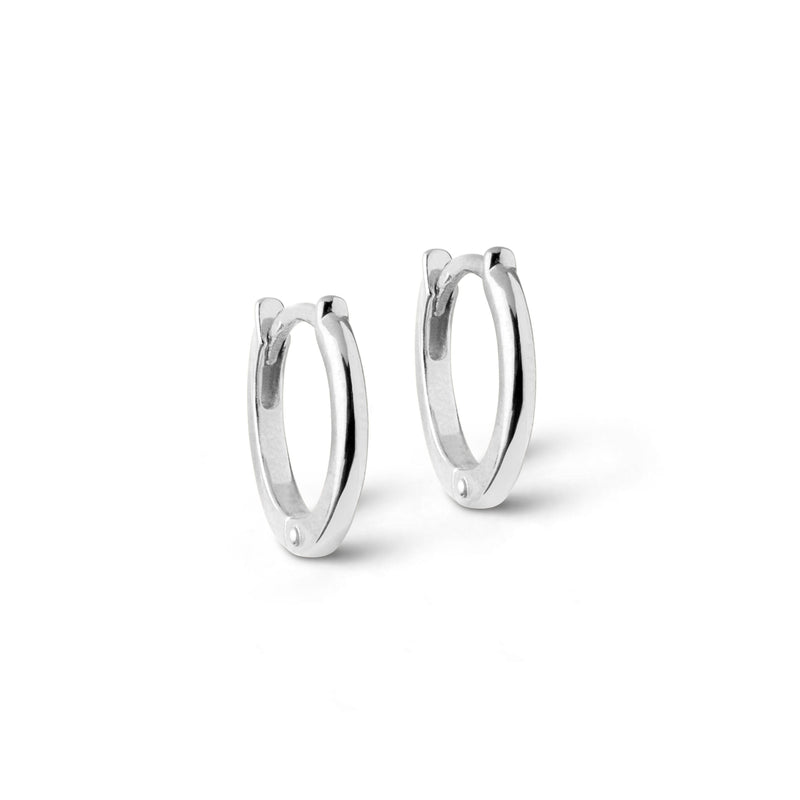 Enamel Classic Sølv Hoops 8mm - E176S - Øreringe - E176S