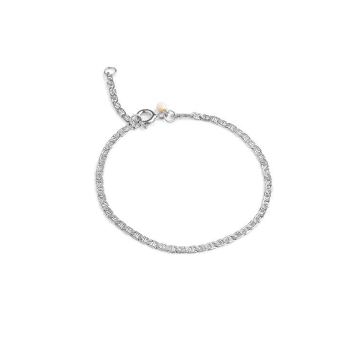 enamel-Elie-Armband mit detailliertem Silberfinish und kleiner Goldkugel, Modell B91S-B91S-1