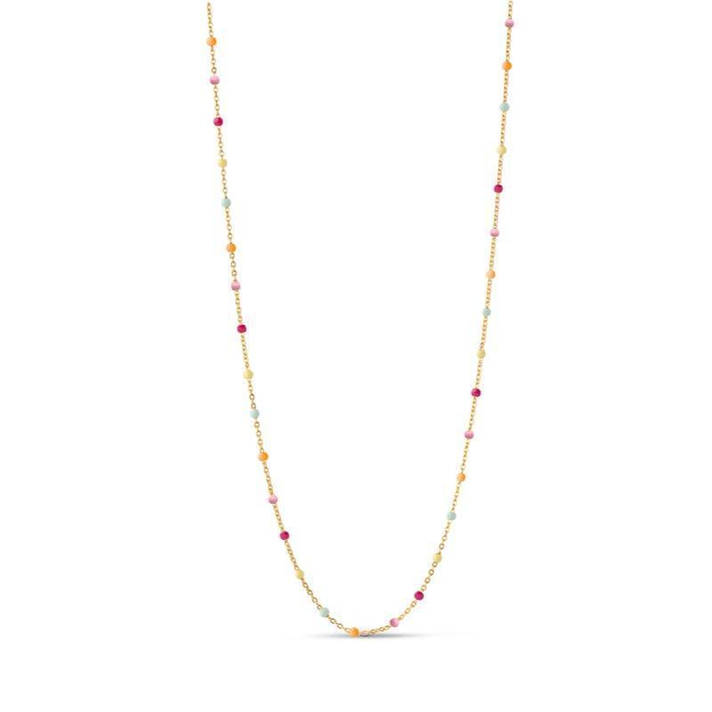 Enamel Lola Forgyldt Halskæde - N55G Rainbow - Halskæde - N55G-Rainbow