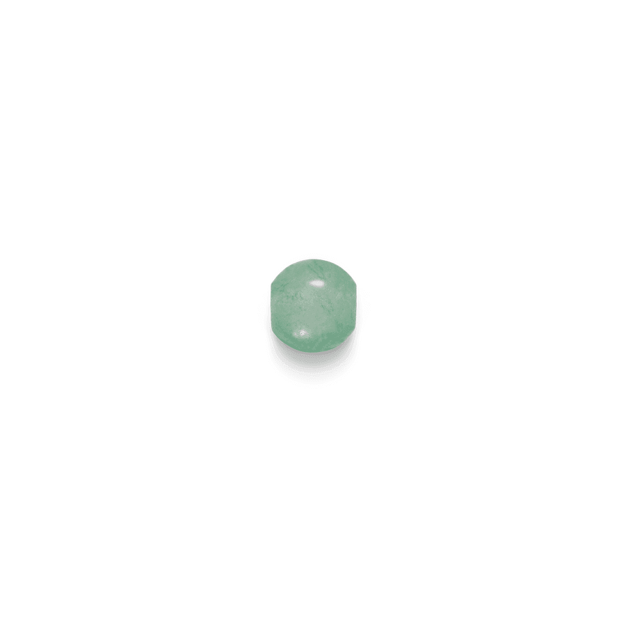 Inner Peace Aventurine Pearl Adventure zeigt eine runde, hellgrüne Aventurinperle auf weißem Hintergrund. Modell c124g121-1.