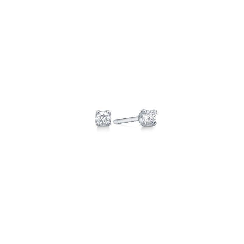 Mads Z 14 kt. Crown Diamant Øreringe 0.18 ct. Hvidguld - Øreringe - 1611618