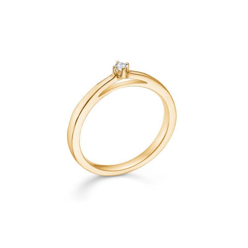 Mads Z 14 kt. Crown Ring Diamant 0.04 ct. - Ringe - 1541604-001