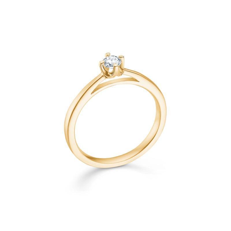 Mads Z 14 kt. Crown Ring Diamant 0.16 ct. - Ringe - 1541616-001