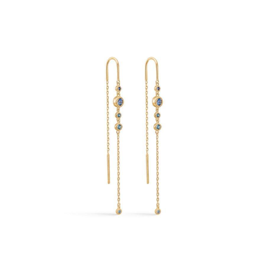 Mads Z 14 kt Luxury Rainbow Blue Øreringe - 1504064 - Øreringe - 1504064