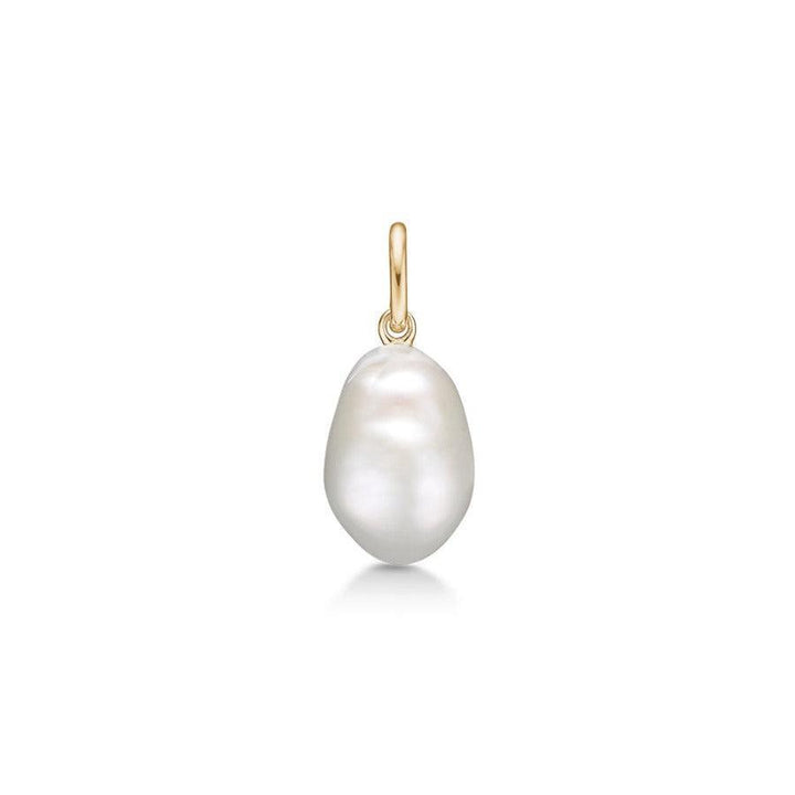 Mads Z 14 kt My Pearl vedhæng med hvid barok perle og guldophæng, forside, 1533408