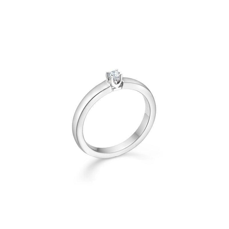 Mads Z 14kt. Crown Alliancering Hvidguld 0.09 ct. - Ringe - 1641891-001