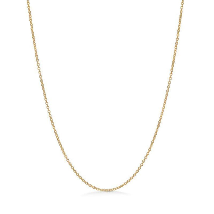 Mads Z Silver Gilt Round Anchor Necklace, einfache runde Kette aus vergoldetem Silber auf weißem Hintergrund. Modell 9220102-1