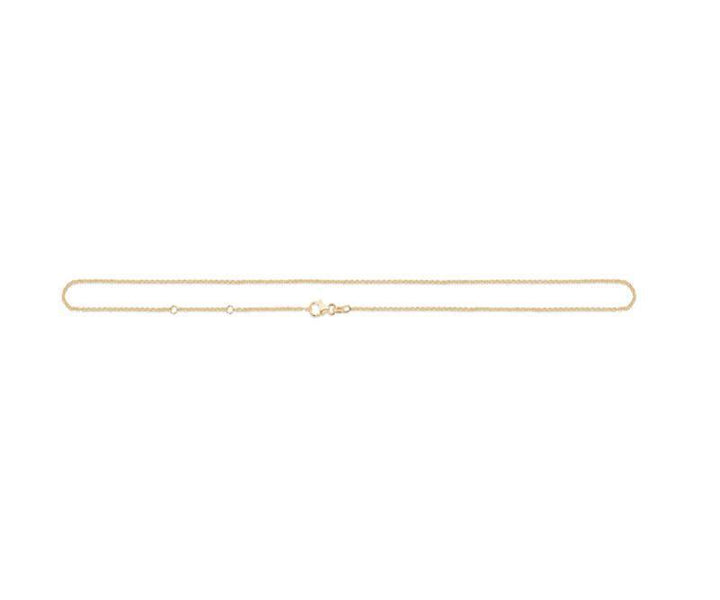 Mads Z Silbervergoldete runde Ankerkette 80 cm, schlichte goldfarbene Kette mit Silberfinish. Modell 9220102-2