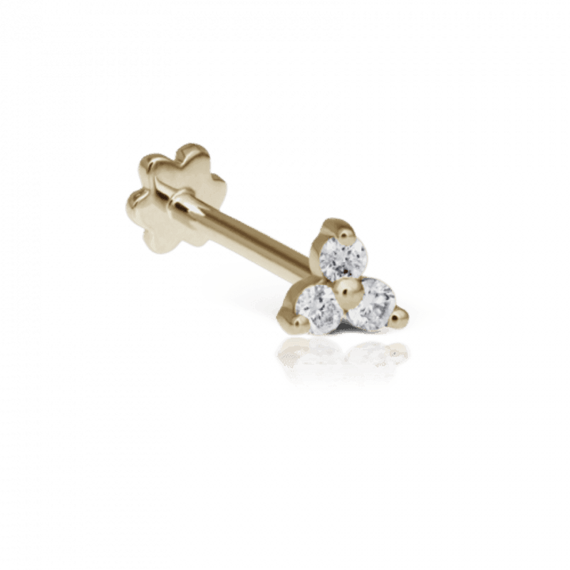 MARIA TASH Diamond Trinity Threaded Stud - Øreringe - X3DTRD-001