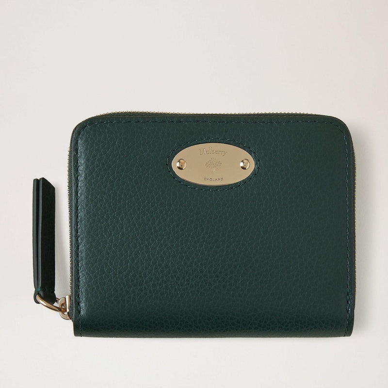 Mulberry Pung - Plaque Small Zip Wallet Mulberry Green - Plaque - RL5680/205Q633