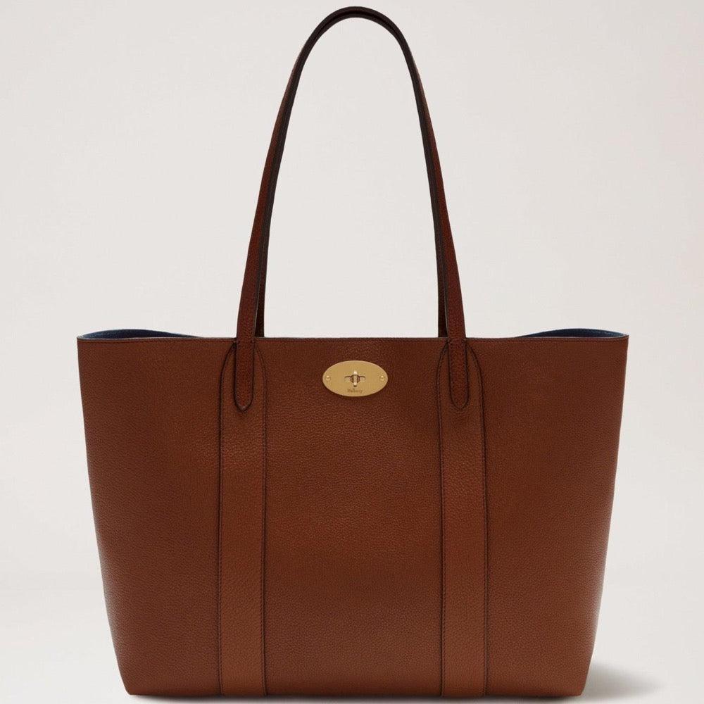 Mulberry Tasche Bayswater Tote Small Classic Grain Oak aus braunem Leder mit goldenen Details. Modell hh8728552g110.