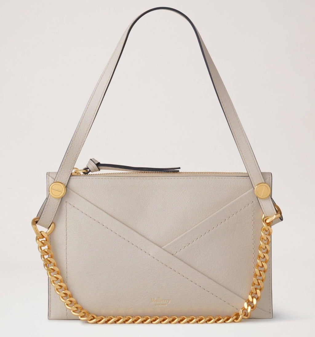 Mulberry Taske - M Zipped Pouch Silky Calf Chalk - Taske - RL7704/657W160