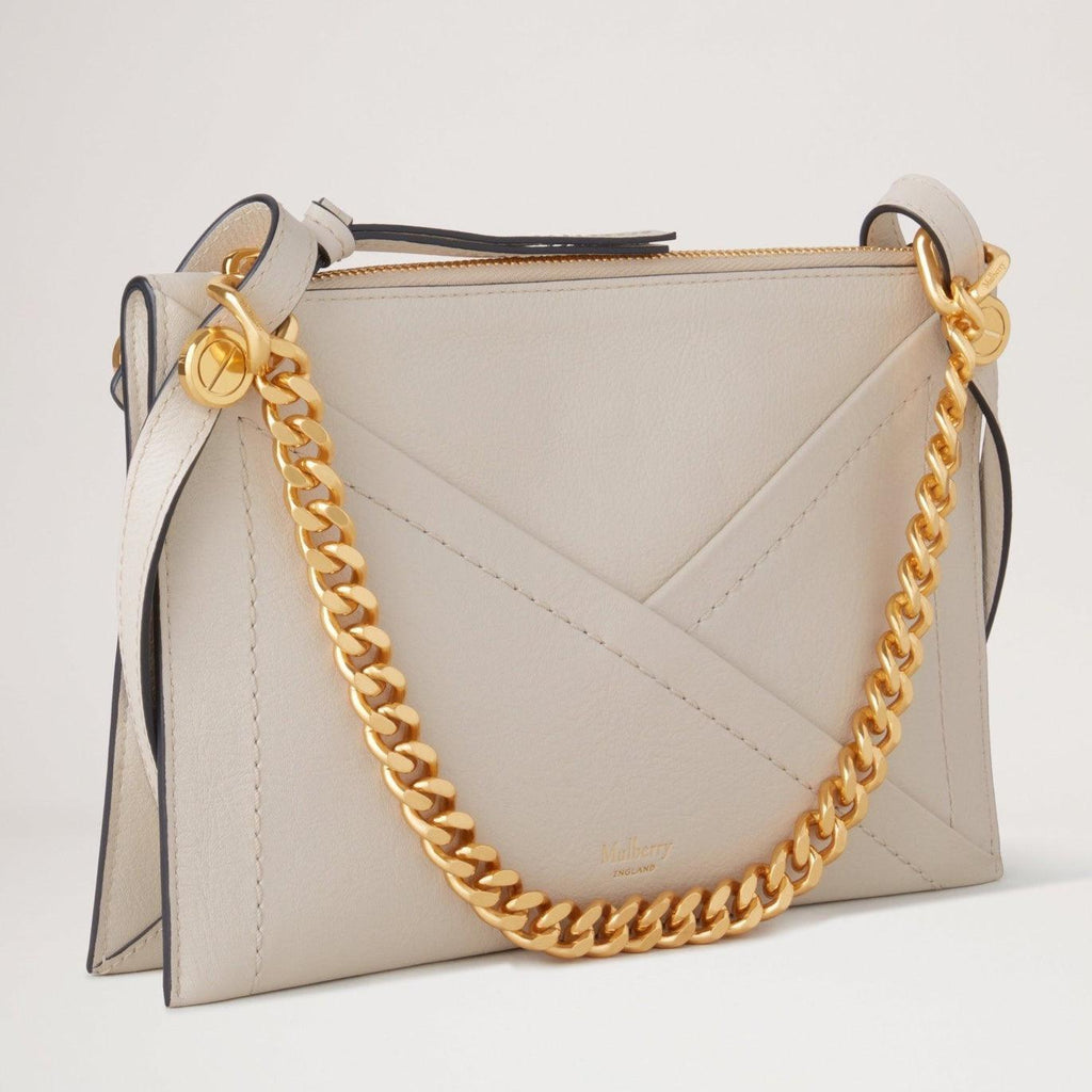 Mulberry Taske - M Zipped Pouch Silky Calf Chalk - Taske - RL7704/657W160