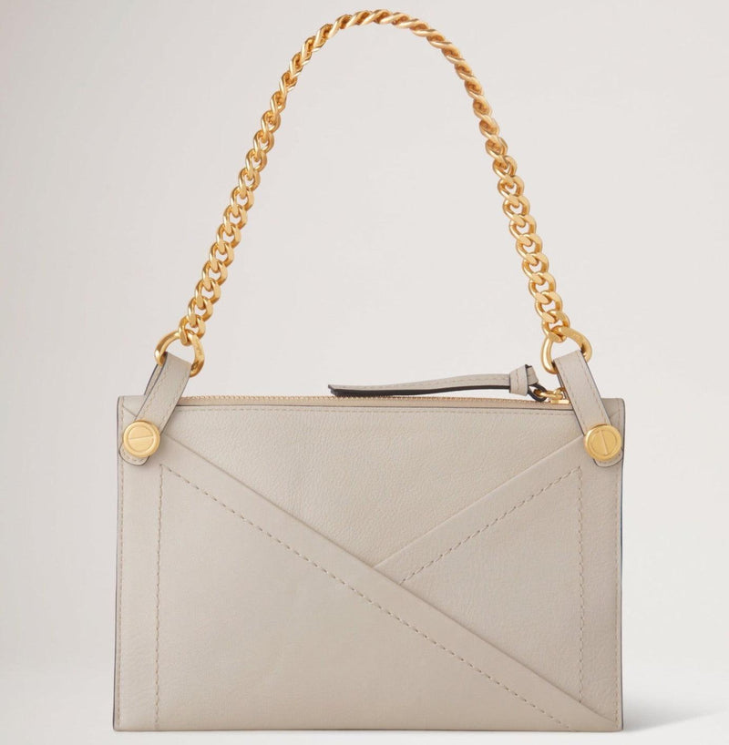 Mulberry Taske - M Zipped Pouch Silky Calf Chalk - Taske - RL7704/657W160