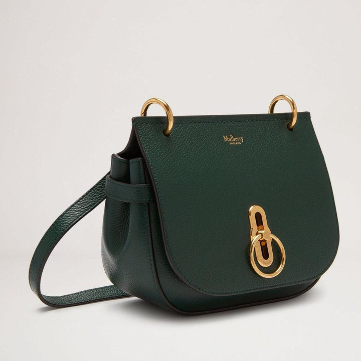 mulberry-bag-small-amberley-satchel-mulberry-Grün aus dunkelgrünem Leder mit goldenen Details, Modell HH4966205Q633