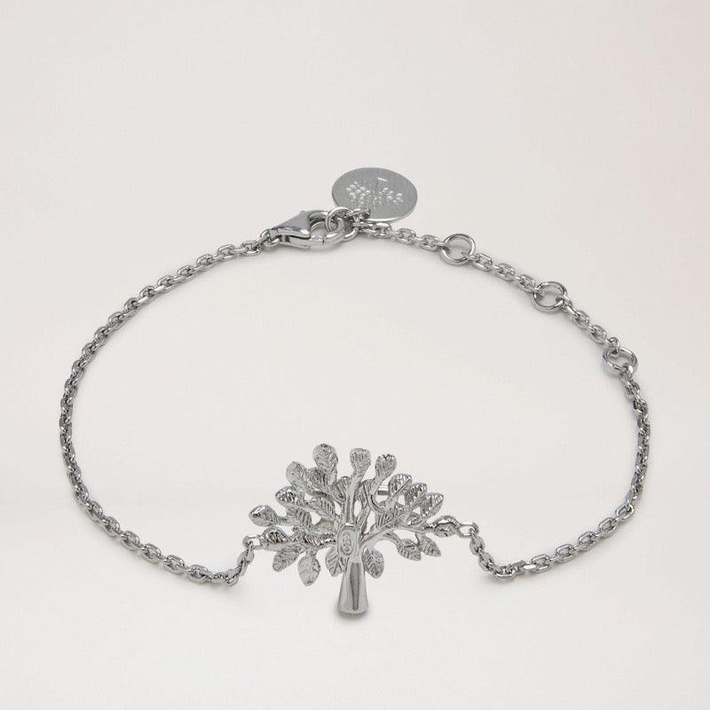 Mulberry Baumarmband – Silberarmband mit Baummotiv in glänzender Ausführung, verstellbare Kette. Modell QB2266000D130