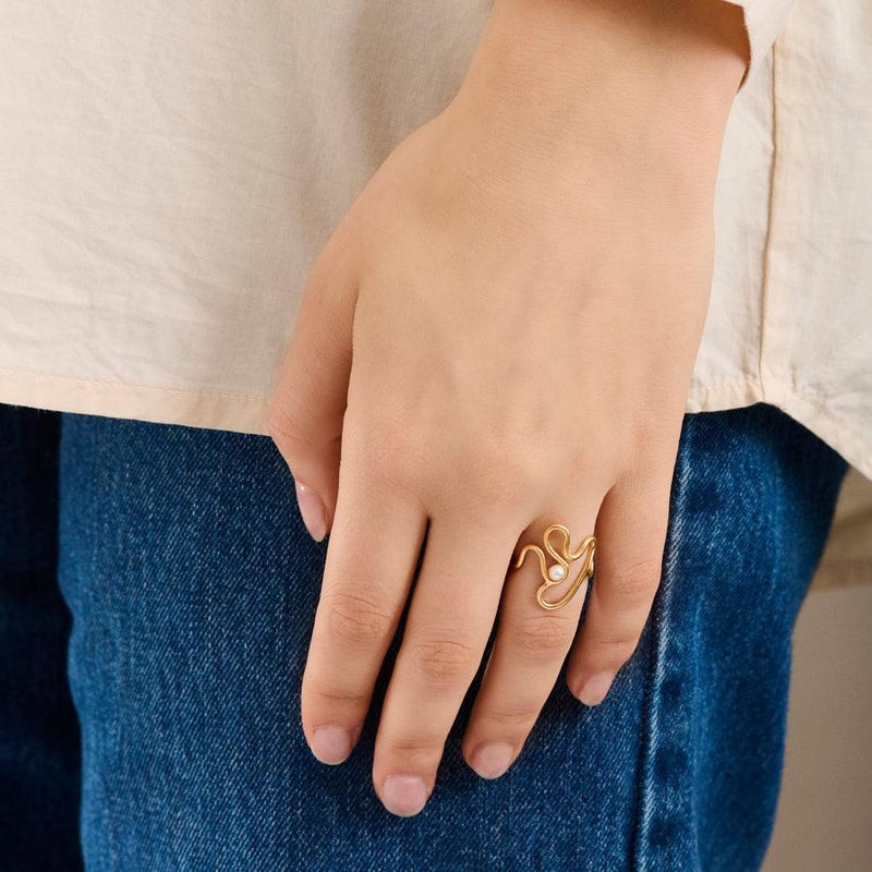 Pernille Corydon Bay Pearl Ring - R-115-GP - Ringe - R-115-GP-001
