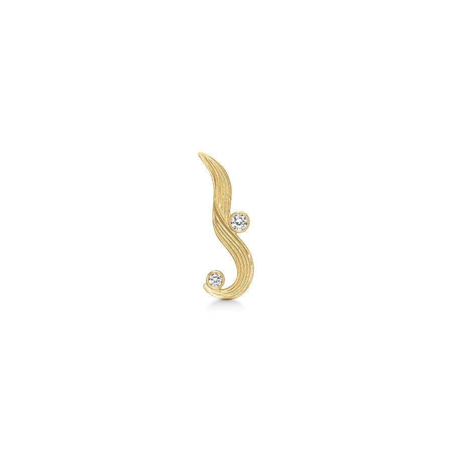 Polar Jewelry The Darning Needle Forgyldt Ørering Left - Øreringe - DAN-ST-L-GD-WZ-00331