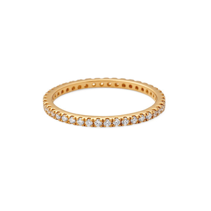 RO Copenhagen 18 kt Rock Classic Diamantring mit kleinen Diamanten in Gold, Modell 106241-001