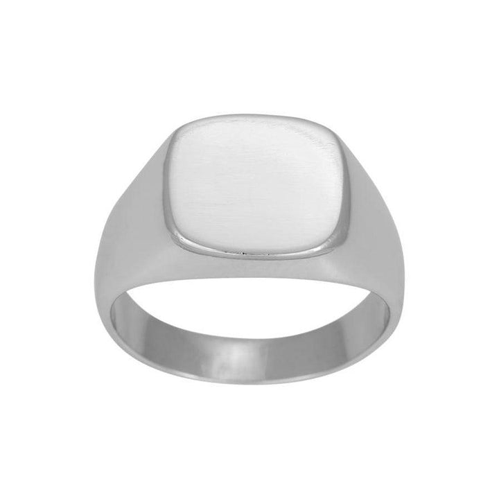 Son of Noa Herrenring aus glänzendem Silber mit quadratischer Vorderseite, klassischer und schlichter Stil. Modell 125104-9-001-1