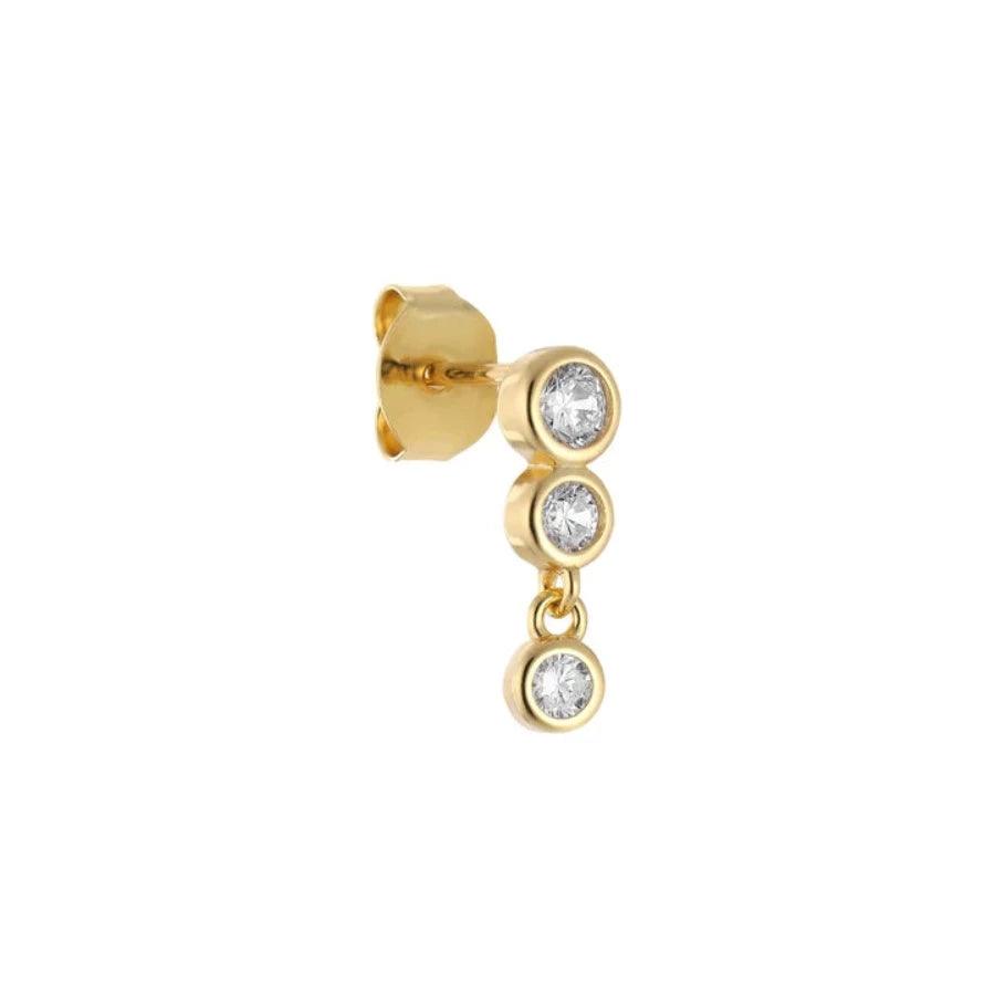 The Earring Shop Trio Stud sølvforgyldt - FW2210 - Øreringe - FW2210