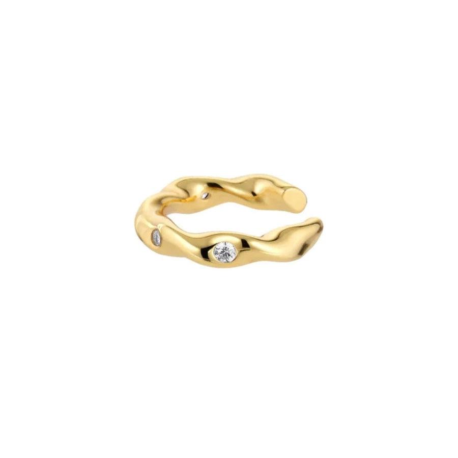 The Earring Shop Twist Cuff sølvforgyldt - FW2205 - Øreringe - FW2205